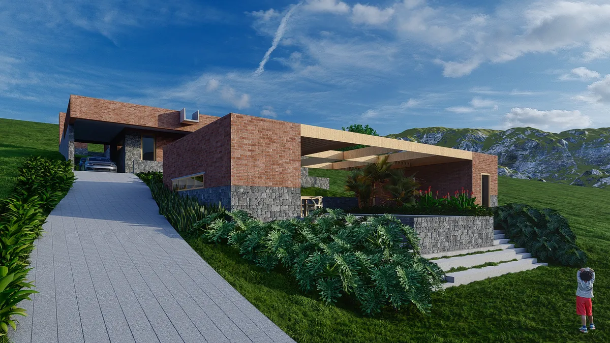 Residência Carmo da Mata, Vista frontal