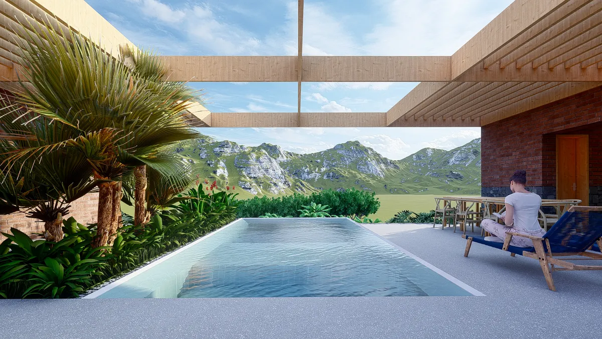 Residência Carmo da Mata, Piscina com vista