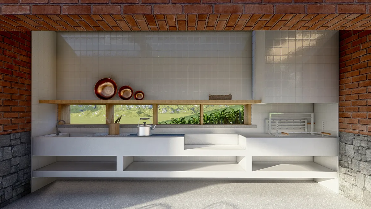 Residência Carmo da Mata, Churrasqueira